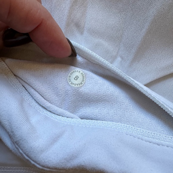 LULULEMON White Midrise PACE RIVAL Regular 13" Skirt/Skort Sz 8 - Picture 12 of 13